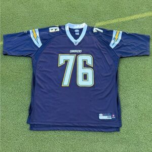 RARE VINTAGE 2000s y2k SAN DIEGO CHARGERS NFL JAMAL WILLAMS REEBOK ISSUE JERSEY